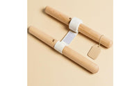 Portable Resistance Stretch Bar Wooden Handle Stretch Band Stick Flexibility Training Rehab Stretching Bar Rehabilitation for Beginners, Physical Therapy