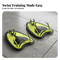 2 Pieces Swimming Hand Paddles Increases Resistance Swim Training Paddle Sturdy Adjustable Swim Paddles for Children, Beginners, Water Aerobics