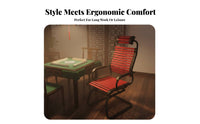 Breathable Design Woven Elastic Band Chair Flexible Support Office Seat Ergonomic Seating Furniture Lightweight for Mahjong enthusiasts, Students, Homeowners, Study Room, Small Spaces, Bedroom