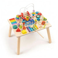 Fine Motor Skills Activity Table with Bead Maze Educational Wooden Activity Table Interactive Child-Centered Toy Multi-Sensory for Toddlers, Kids, Babies, Playroom, Nursery, Daycare