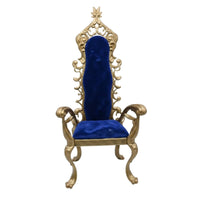 1:8 Scale Miniature Throne Chair High-Back Dollhouse Furniture Scrollwork