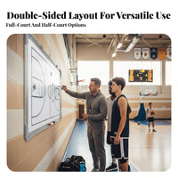 Sturdy Aluminum Frame Basketball Coaching Board Wall-Mountable Attractive Basketball Board Lightweight for Training, Practice
