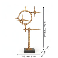 Abstract Sculpture Metal Tabletop Sculpture Modern Centerpiece for Living Room, Bookshelf