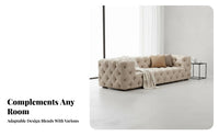 U-Shaped configurable Sofa Moon Surface Texture Living Room Furniture Minimalist Design Sectional Couch for Homeowners, Hosts, Villa, Hotel Lobby, Basement