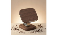 Phone Stand with Wooden Base Rotating Adjustable Desktop Phone Holder Sturdy Desktop Stand for Professionals, Nightstand