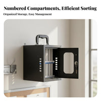 Wall-Mountable Aluminum Phone Cabinet Sturdy Construction Phone Storage Cabinet Numbered Slots for Employees, Classroom, Office, Conference