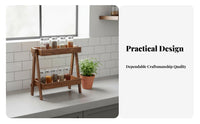 2-Tier Collapsible Shelf Space-Saving 2-Tier Plant Stand Stable Structure