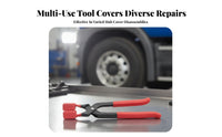 Padded Grippers Nut Cap Removal Pliers Red and Black Wheel Hub Cover Pliers 24 Cm Wheel Hub Cap Removal Tool Portable