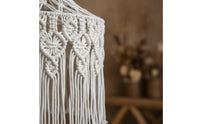 Macrame Lampshade Cotton Rope Macrame Lamp Shade Lampshade with Tassels Pendant Boho Light Shade Openwork for Bedroom