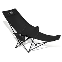 Foldable Portable High-Back Moon Chair Quick Setup Adjustable Beach Recliner Lightweight Reclining Camping Chair with Footrest Heavy Duty for Fishing, Picnic