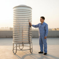304 Metal Reservoir Container Thickened Wall Stainless Metal Reservoir Tank Rust-Resistant for Households, Kitchen, Rural Areas