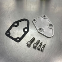 Petrol Pump Block-off Plate with Gasket Aluminum Petrol Pump Block-off Plate Billet-Style