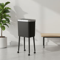 Tall Trash Can Luxury Style Raised Trash Bin with Lid Modern Look Household Storage for Living Room, Home