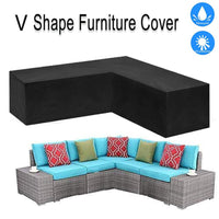210D Oxford Waterproof Corner Sofa Cover for Outdoor Garden