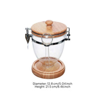 Countertop Canister with Clamp Lid Sealed Clamp-Lid Jar Transparent Clear Canister Round for Kitchen