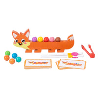 Fine Motor Wooden Bead Game with Tweezers Matching Clip Bead Game Educational Sorting Board Preschool for Preschoolers, Toddlers, Homeschool, Classroom, Playroom