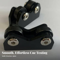 2 Pieces Twin-Wheel Design Pool Cue Straightness Checker Accurate Check Billiard Cue Straightener Effortless Rotation