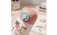 Insulated Water Bottle Leak-Resistant Seal Kids Cartoon Straw Cup Insulated Kids Water Bottle for Students, School, Travel, Outdoor