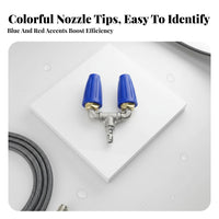 Brass Core Double Head Rotating Spray Nozzle Rotating Pressure Washer Nozzle Heavy Duty for Car Detailers
