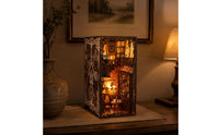 DIY Bookend Scene Model Kit Creative Bookend Scene Wooden Pieces 3D Puzzle House