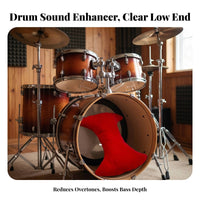 Reduce Overtones Bass Drum Muffling Pillow Low-End Control Bass Drum Dampening Pillow Soft Textile Music Accessory Tapered Center