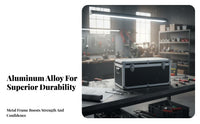 Aluminum Tool Case Shock-Resistant Resistant Aluminum Equipment Case Portable Tool Container Sturdy Duty Tool Case Shockproof