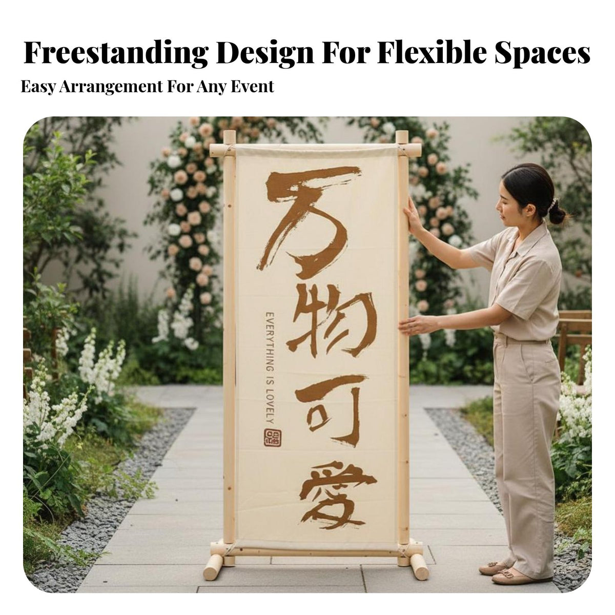 Floor-Standing A-Frame Signboard Rustic Design Sign Stand Wind-Resistant Poster Holder Stable Base for Restaurant Managers, Business Owners, outsidedoor Events, Receptions, Trade exhibitions, shop Entrances