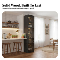 Dining Room Sideboard Hutch Solid Wood Construction Modern Beverage Bar Cabinet Multi-Functional Beverage Bar Storage Cabinet for Homeowners