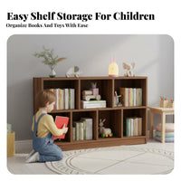 Multi-Functional Low-Height Cubby Organizer Multifunctional Horizontal Cubby Organizer Large Capacity Bookcase Space-Saving Design for Children, Students, Homeowners
