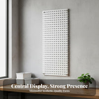 Space-Saving Metal Pegboard Panel Versatile Storage Square Hole Tool Organizer Modular Design Metal Pegboard Kit Easy Installation for DIY Enthusiasts, Craftsmen, Mechanics, Workshop, Garage, Retail Shop, Basement