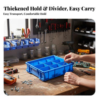 Easy Sorting Multicompartment Hardware Case sturdy Construction Parts Container durableDuty Compartment Box Stackable Design for Mechanics, DIY hobbyists, Workshop, Home Organization, work locations, Fishing