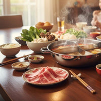 Induction Compatible Multi-Section Hot Pot Thickened Body Divided Hot Pot Flat Bottom Cookware for Parties