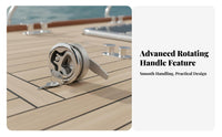 Flush Mount Compartment Door Pull Lifting Loop Floor Fastener Mirror Polished Boat Deck Compartment Door Handle for RV Owners, DIY Enthusiasts