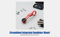 Adjustable Aluminum Alloy Bike Computer Mount for Outdoor Trails, Multi-Function Camera & Light Accessory