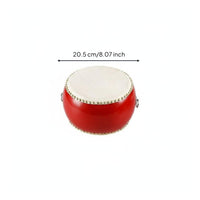 Includes Drumsticks and Strap Children's Hand Drum Set Parent-Child Activity Chinese Design Percussion Drum Long-Lasting Toddler Music Toy Cartoon Creature Design for Toddlers