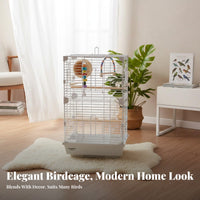 Spacious Interior Cockatiel Villa Enclosure Easy to Clean Budgie Flight Enclosure Slide-out Tray Pet Enclosure Sturdy Construction