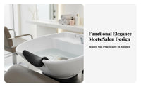 Shampoo Bowl Neck Rest Comfortable Silicone Neck Support Soft & Flexible Curved D Sink Pillow for Hairstylists, Home Users, Barbershop, Spa