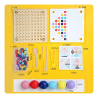 Fine Movement Skills Development Mirror Symmetry Game Hand-Eye Coordination Clip Bead Game Spatial Reasoning for Preschoolers