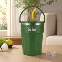Thermal Jug with Straw Large Capacity Water Bottle with Wide Mouth Vessel for