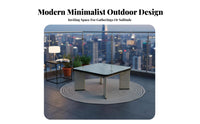 4 Pieces Nordic Design 4-Piece Sofa and Armchair Set Modern Nordic-inspired Outdoor Furniture Weather-Resistant Patio Lounge Sturdy Frame for Property Developers, Business Owners, Garden, Courtyard, rearyard, waterside