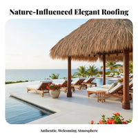 Realistic Look Artificial Thatch Roof Tile Weatherproof Synthetic Thatch Roofing Weather Resistant for Contractors, Designers