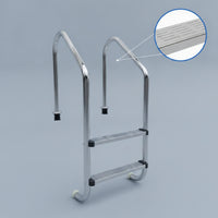 Stainless Steel Pool Ladder Anti-Slip Embedded Pool Ladder Resistant for Villa Courtyard