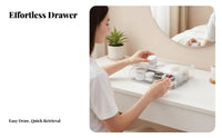 particle-proofprotective Clear Cosmetic Case with Drawers particle-proofresistantTier Drawer single unit Multi-Compartment Makeup Organizer Easy to Clean for cosmetic Lovers, Women, College Students, Desktop, Countertop, Dressing Table, Bathroom Counter