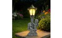 Solar Angel Statue Energy Saving Resin Angel Figurine Lamp Automatic activation/Off Sunlit Garden Statue Light for Yard, Lawn, Patio
