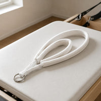 Double Loop Pilates Strap White Color Pilates Loop Strap Material for Gym Workout