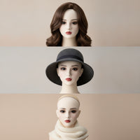 Realistic Mannequin Head with Shoulders Female Hairpiece Head Matte Display Bust Cosplay for Cosplayers, Salons