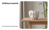Heart-Shaped Vase Glossy Finish Flower Pot Wide Mouth for Office, Event Planners