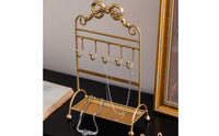 Jewelry Display Stand Decorative Bow Necklace Holder Curled Accents