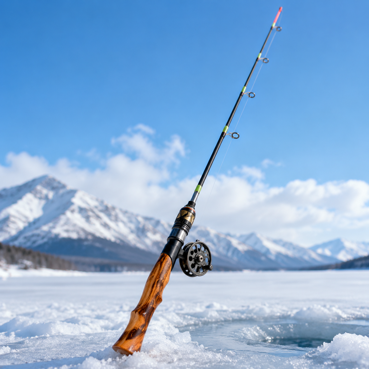 Panfish Ice Rod, Carbon Fiber Composite Ice Fishing Rod, Soft Action Winter River Fishing Pole, Sensitive Lightweight Rod