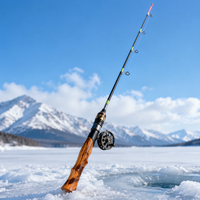 Panfish Ice Rod, Carbon Fiber Composite Ice Fishing Rod, Soft Action Winter River Fishing Pole, Sensitive Lightweight Rod